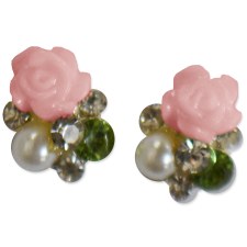 Metal Charm-2pc-rose Pink