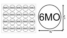 Sticker Size Label-Sz 6MO 20pcs x 50sheets= 1,000pcs