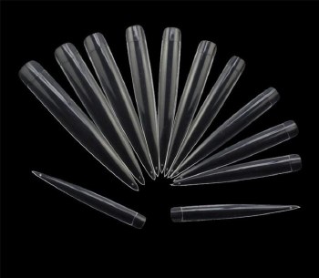 Long Nail Tip-point-clear12pcs