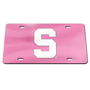 Michigan State Spartans Auto License Plate Acrylic Classic &quot;S&quot;