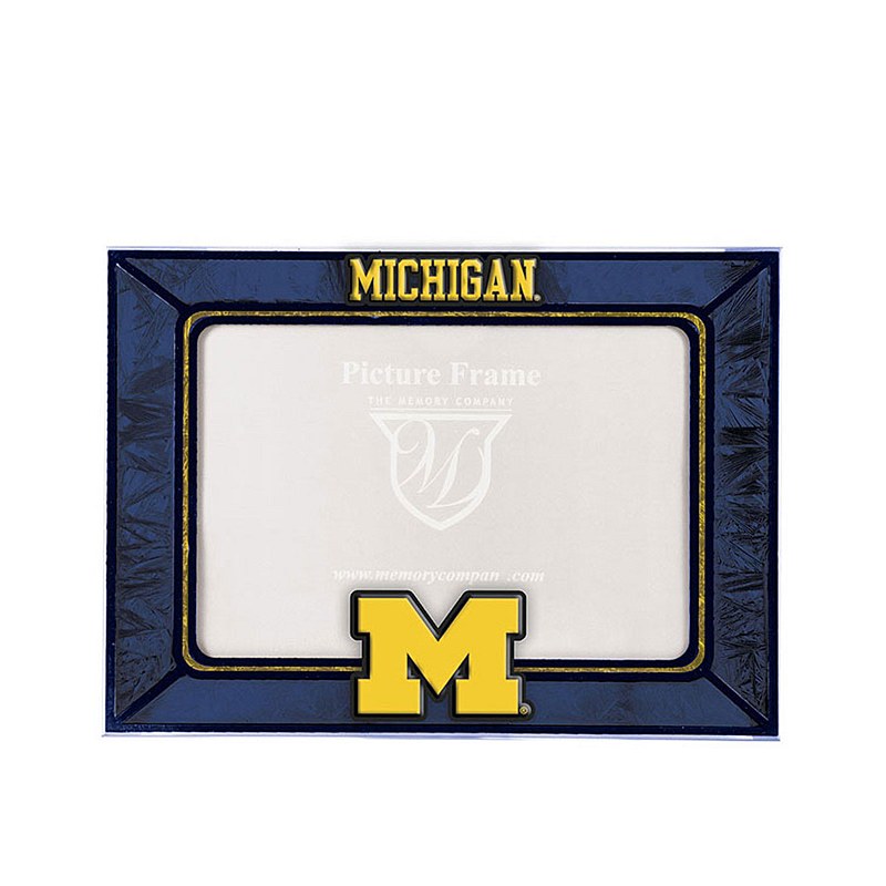 Michigan Wolverines Photo Frame Art Glass Michigan Logo - The Split Mitt