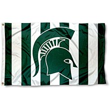 Michigan State Spartans Flag 3x5 Stripe w-Spartan Logo