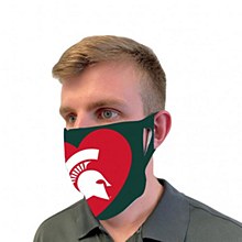 MIchigan State Spartans Face Mask Cover Red Heart