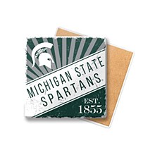 Michigan State Spartans Drinkware Burst Ceramic Coasters