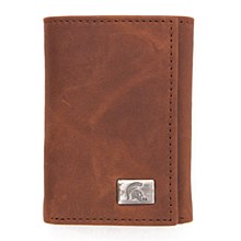 Michigan State Spartans Wallet Brown Tri Fold Leather