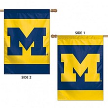 Michigan Wolverines Banner 28x40 Michigan Logo 2 Sided