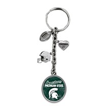 Michigan State Spartans Keychain Football Charms