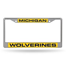 Michigan Wolverines Auto License Plate Frame Chrome