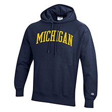Michigan Wolverines Mens Fleece Crew Sweatshirt Navy
