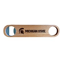 Michigan State Spartans Bottle Opener Laser Etched Wooden