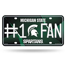 Michigan State University License Plate #1 Fan Metal Auto Tag