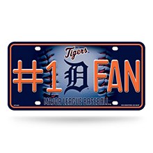 Detroit Tigers #1 Fan Metal Auto Tag
