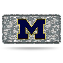 Michigan Wolverines Auto License Plate Como Metal