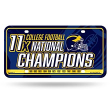 Michigan Wolverines Auto License plate 11 Time College Football Champs Metal