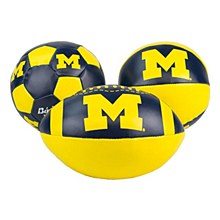 University of Michigan Soft Touch ''Mini Star'' 3-Pack Ball Set (Football, Basketball, Soccer)