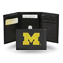 Michigan Wolverines Wallet Embroidered Leather Trifold Wallet