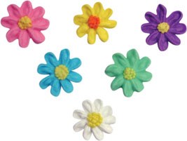 Mini Royal Icing Daisies 6pc.