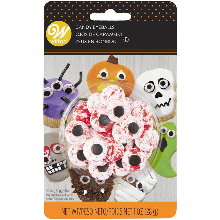 Wilton Large Edible Candy Eyeball Sprinkles - Black/White - Shop