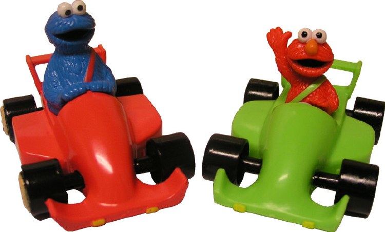 Elmo &amp; Cookie Monster In Race