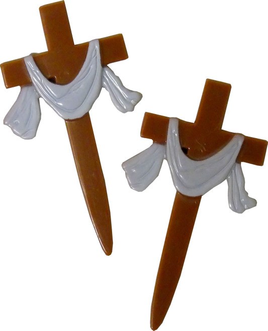 Brown Cross W/ White Cloth 12p