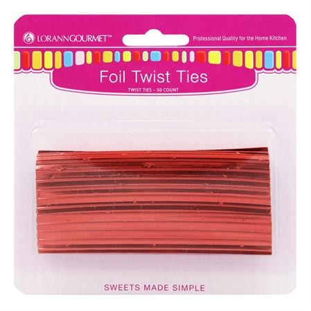 LorAnn Twist Ties: Red 50/pkg