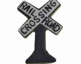 R &amp; M International Metal Cutter: Rr Crossing Sign