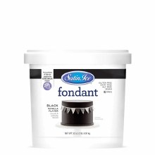 SATIN ICE  Black Vanilla Fondant - 2lb