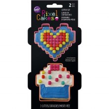 Wilton Pixel Cakes Cookie Cutter 2p