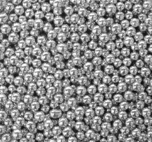 2 Mm Silver Dragees 4 Oz.