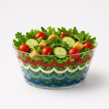 Red/white/blue Plastic Bowl