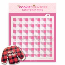 The Cookie Countess Mini Buffalo Plaid Stencil