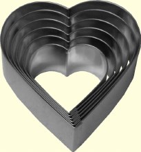 Ateco 6 Piece Heart Cutter Set