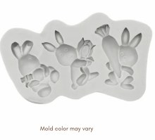 CAKEWALK  Easter Triple Rabbits Mols