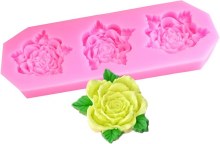 CAKEWALK Silicone Rose Mold 3 Per Mold