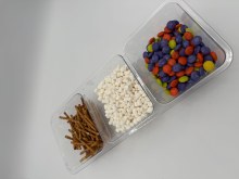 Plastic 3 Section Serving Tray