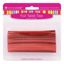 LorAnn Twist Ties: Red 50/pkg