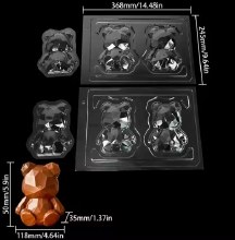 CAKE WALK Bear 3pc Chocolate Mold