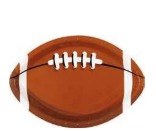 Football Shaped Plates 8ct