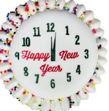 New Years Clock Plaque