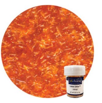 CK Product Edible Glitter Orange 1/4 Oz.