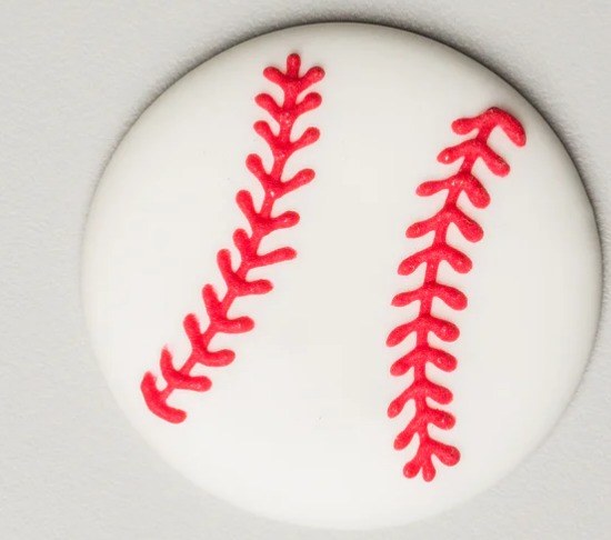 Royal Icing Baseballs 3 Pc