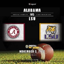 2012 Alabama vs LSU Blu-Ray (Regular Season)