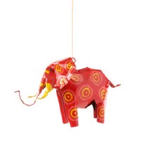Small Tin Elephant Ornament