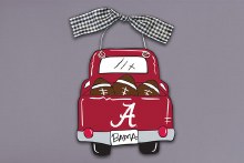 Wooden Truck W/houndstooth