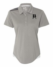 WOMENS 3 STRIPE POLO 3XL GREY