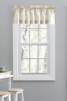 Plaza Stripe Valance - Tan