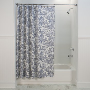 T675 Victoria Toile Shower Curtain - Blue