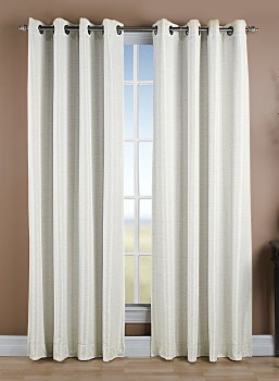Grasscloth Grommet 63 - White