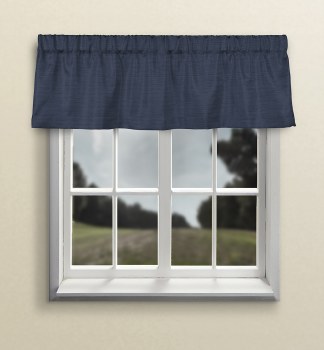 Grasscloth Valance - Navy