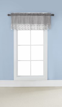 Lillian Macrame Valance - Gray